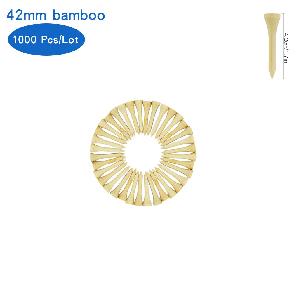 Bamboo Golf Tees: 1,000 pack